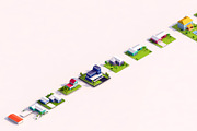 Low Poly Buildings Pack, an Architecture 3D Model by Anton Moek (Thumbnail 3 of 8)