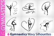 Rhythmic Gymnastics Ribbon Bundle, a Sport Illustration by Kluva's Wavy Silhouettes (Thumbnail 1 of 3)