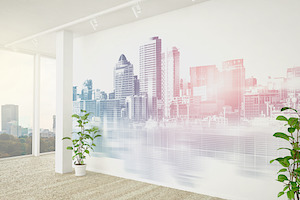 Office Wall Decoration Mockup Set