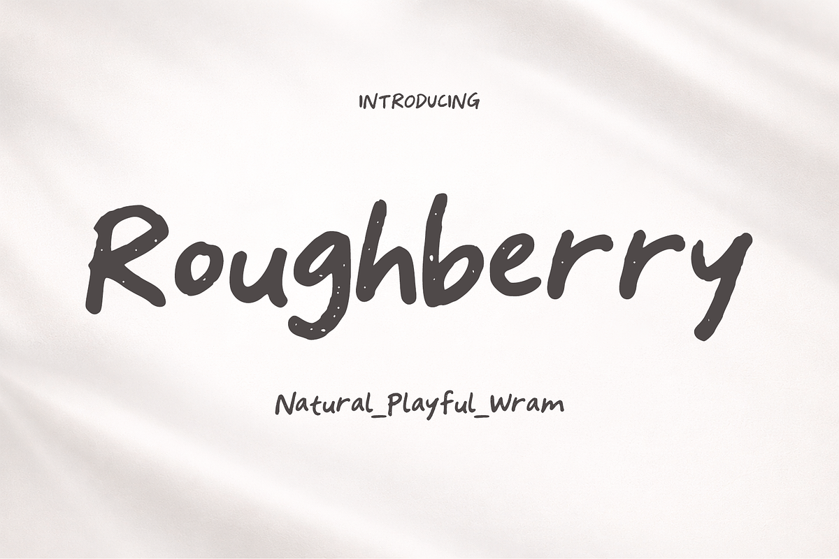 Roughberry – Natural Playful Brush, a Handwritten Font by cocodesign (Photo 1 of 8)