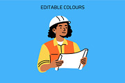 Construction Worker 02 – Vector, a Person Illustration by Studio22 (Thumbnail 2 of 3)
