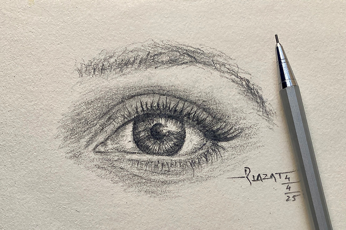 An Eye Pencil Sketch, an Illustration by CVC Art & Design Studio (Photo 2 of 2)