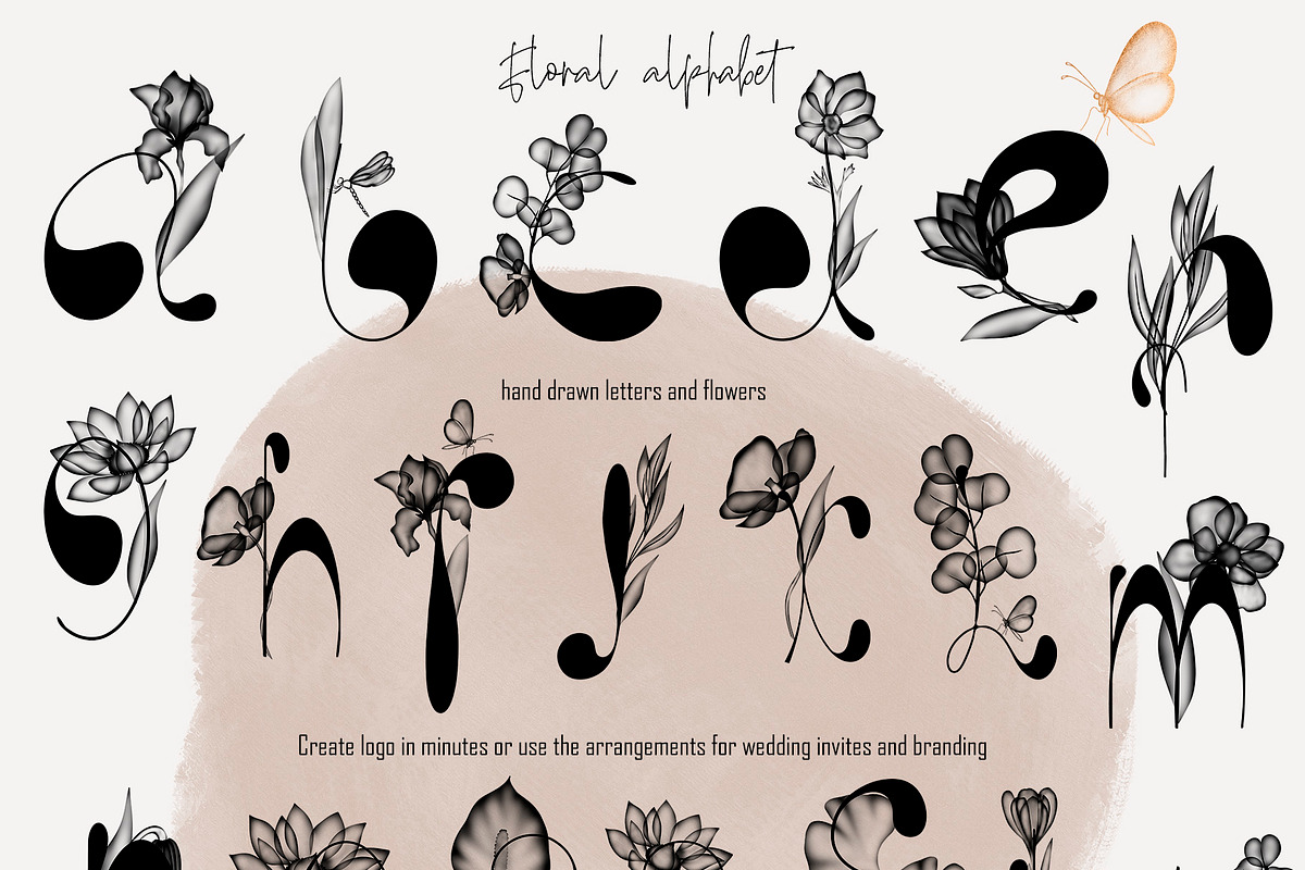 TRANSPARENT FLORA abstract BUNDLE, a Texture Illustration by ArtOLB (Photo 10 of 14)