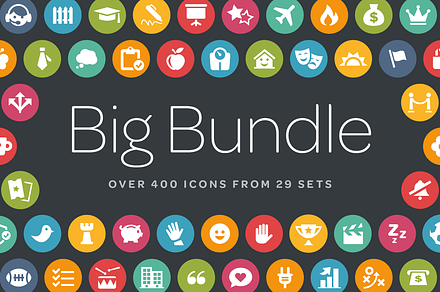 Circle Icons Bundle, an Icon by Scott Dunlap