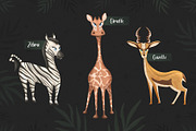 Wild Africa. Safari animals clipart, an Animal Illustration by Samnay Arts (Thumbnail 3 of 12)
