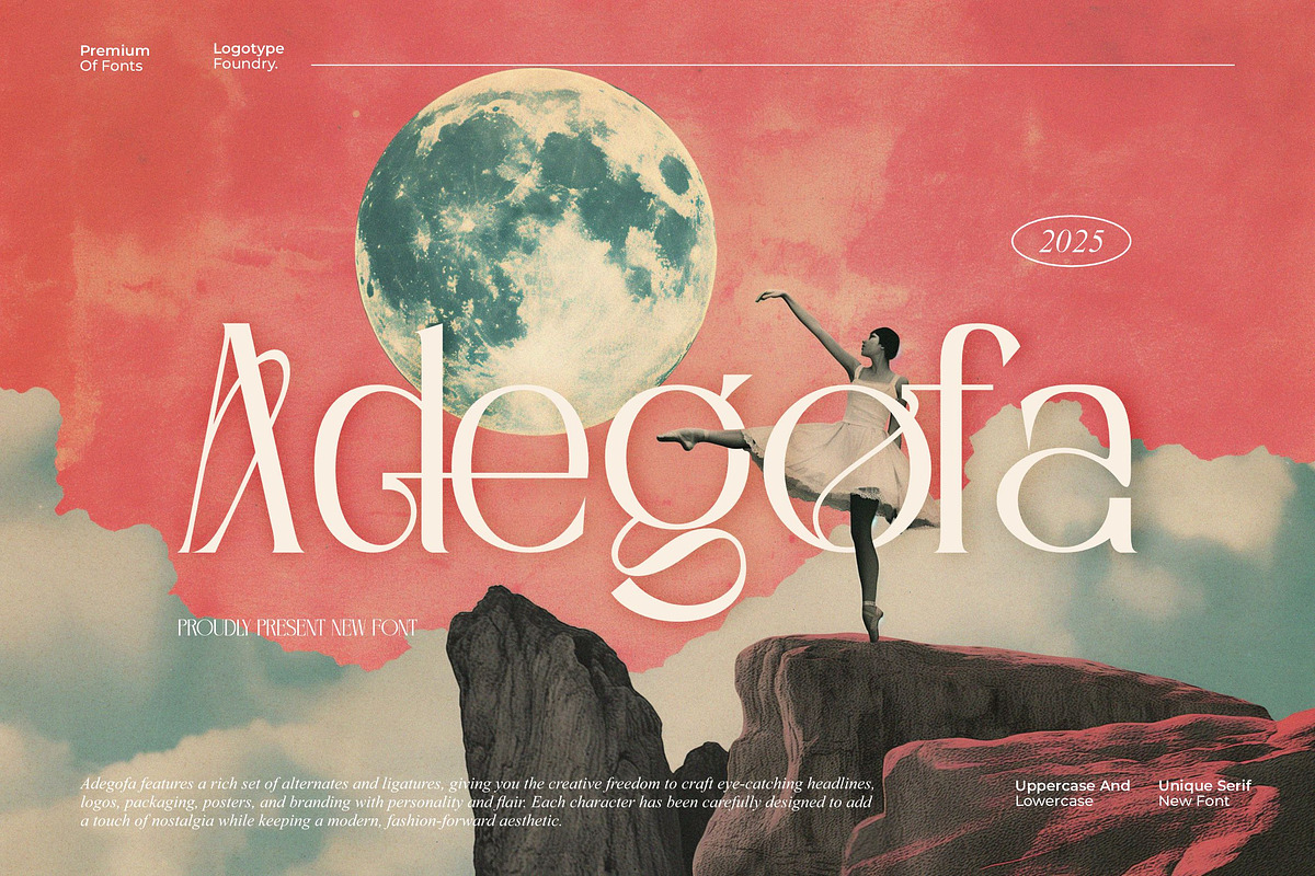 Adegofa || Modern Retro Serif Font, a Serif Font by Idea Studio (Photo 1 of 10)