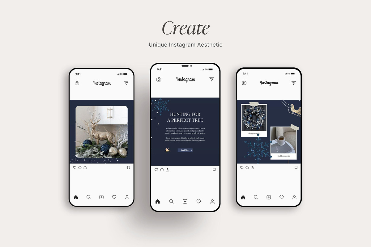 Christmas Instagram Puzzle template, a Social Media Template by LiliesandBerries (Photo 3 of 13)