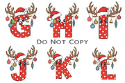 Christmas Alphabet Sublimation, an Illustration by Craft Nest (Thumbnail 3 of 6)