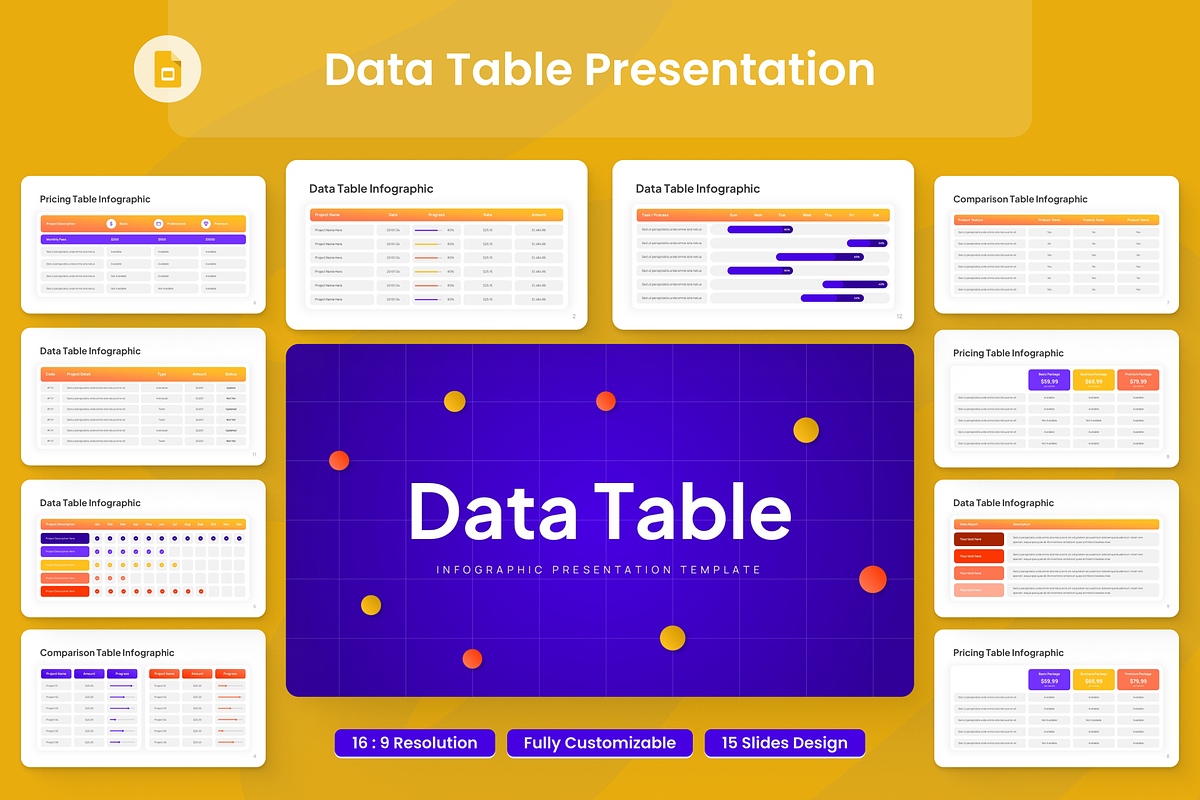 Data Table Presentation, a Presentation Template by Annora Studio (Photo 1 of 7)