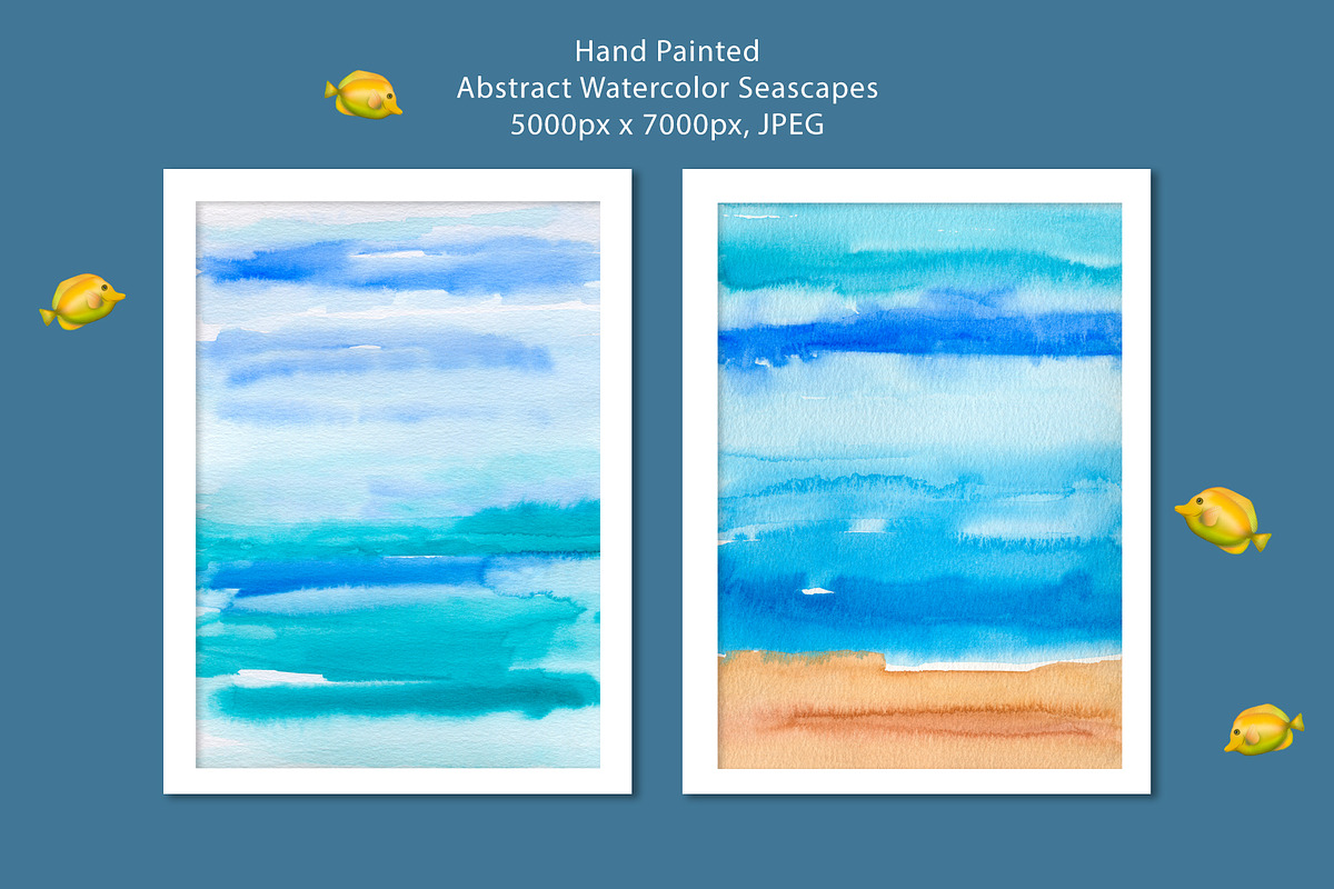 To the Beach, watercolor seascapes, a Wallpaper Graphic by Marmoris.Arts (Photo 6 of 12)