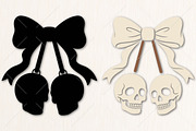 Halloween Skull Bow Laser Cut SVG, an Object Graphic by Canvas Craft (Thumbnail 3 of 3)