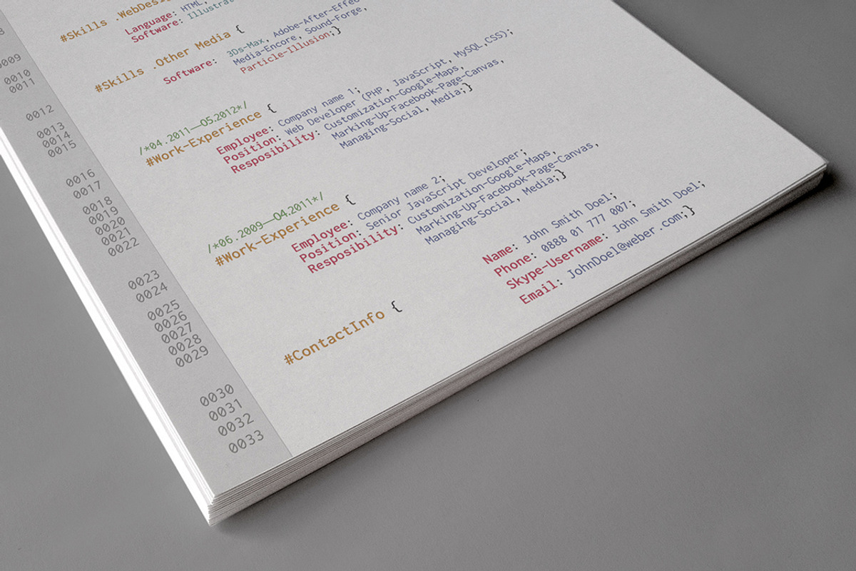 One page CSS Resume, a Resume Template by CleanLines (Photo 3 of 4)