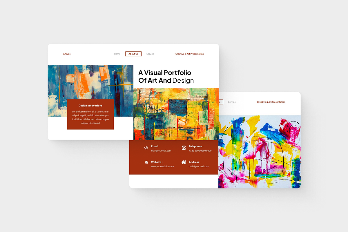 Artives Creative & Art Keynote, a Presentation Template by Annora Studio (Photo 2 of 5)