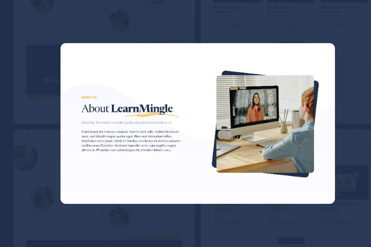 LearnMingle - E-learning Template, an UI Kit Template by EGO Creative Innovations (Photo 2 of 5)
