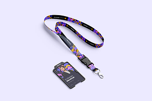 Lanyard ID Badge Mockup, a Merchandise Mockup by graphicsauce