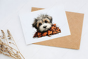 Whimsical Fall Dog Clipart Bundle, a Seasonal Illustration by Canvas Craft (Thumbnail 10 of 10)