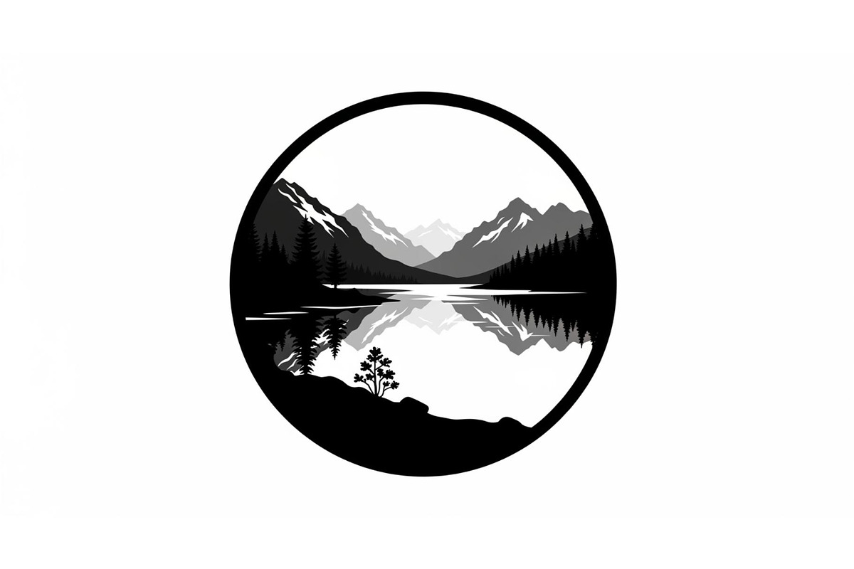 Circular Nature Landscape Silhouette, an Illustration by yasushie (Photo 30 of 51)