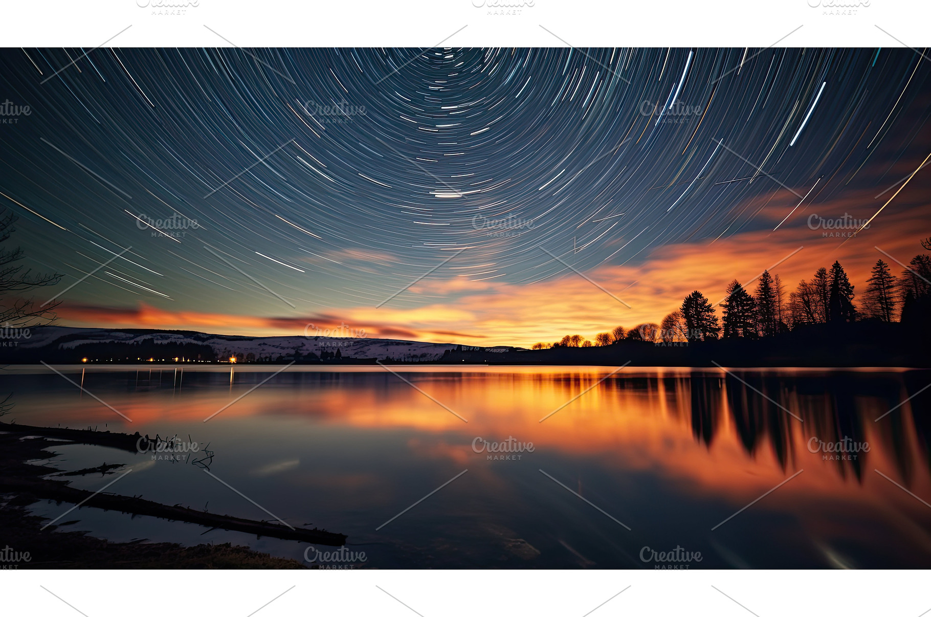 night star swirl In ai generated, a Nature Photo by pikepicture