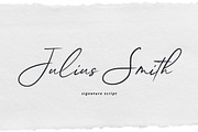 Julius Smith Script, a Script Font by etigletters (Thumbnail 1 of 10)
