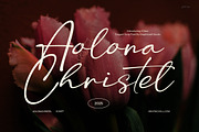 Aolona Christel Signature Font, a Script Font by Graphicxell (Thumbnail 1 of 8)