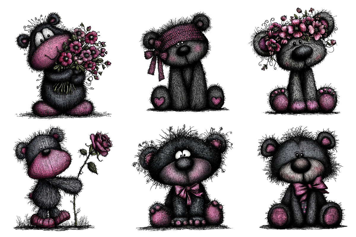 Valentine Whimsical Teddy Bear PNG, an Illustration by Dream Creation (Photo 6 of 8)