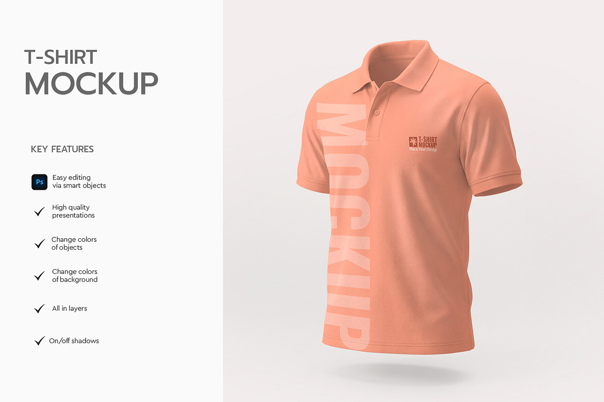 Polo T-Shirt Mockup Template