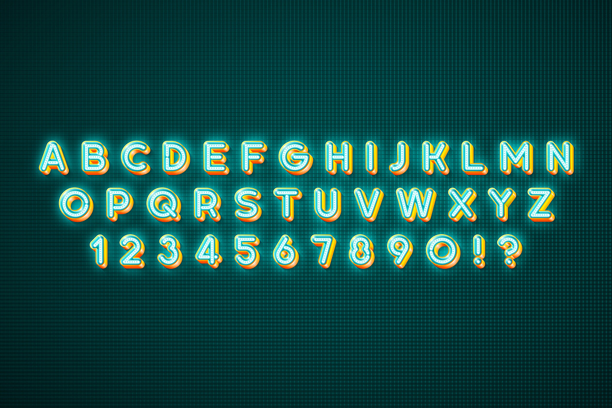LED light 3d alphabet, a Decorative Illustration by RevelStockart