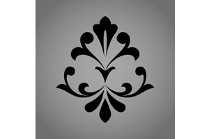 Damask graphic ornament. Floral, an Illustration by RODINA