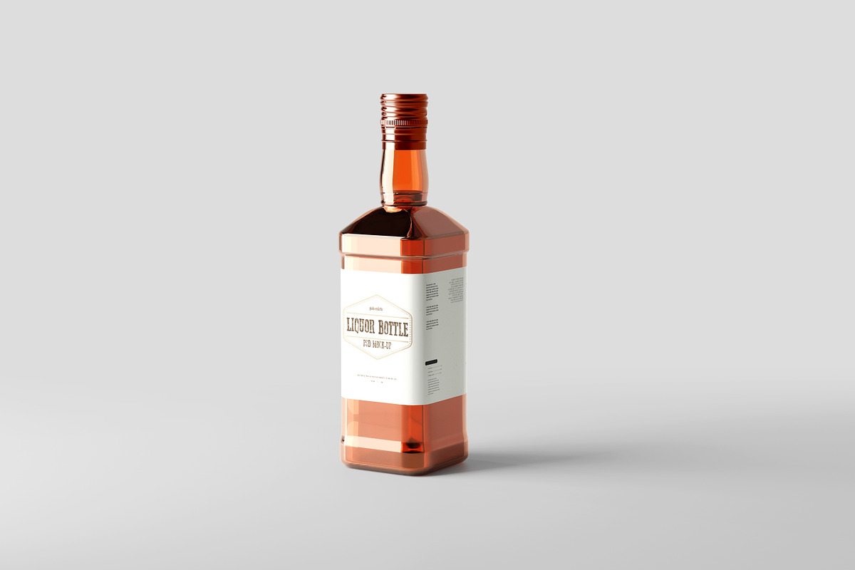 Square Liquor Bottle Mockup, a Cups & Container Mockup by pmvch (Photo 13 of 15)