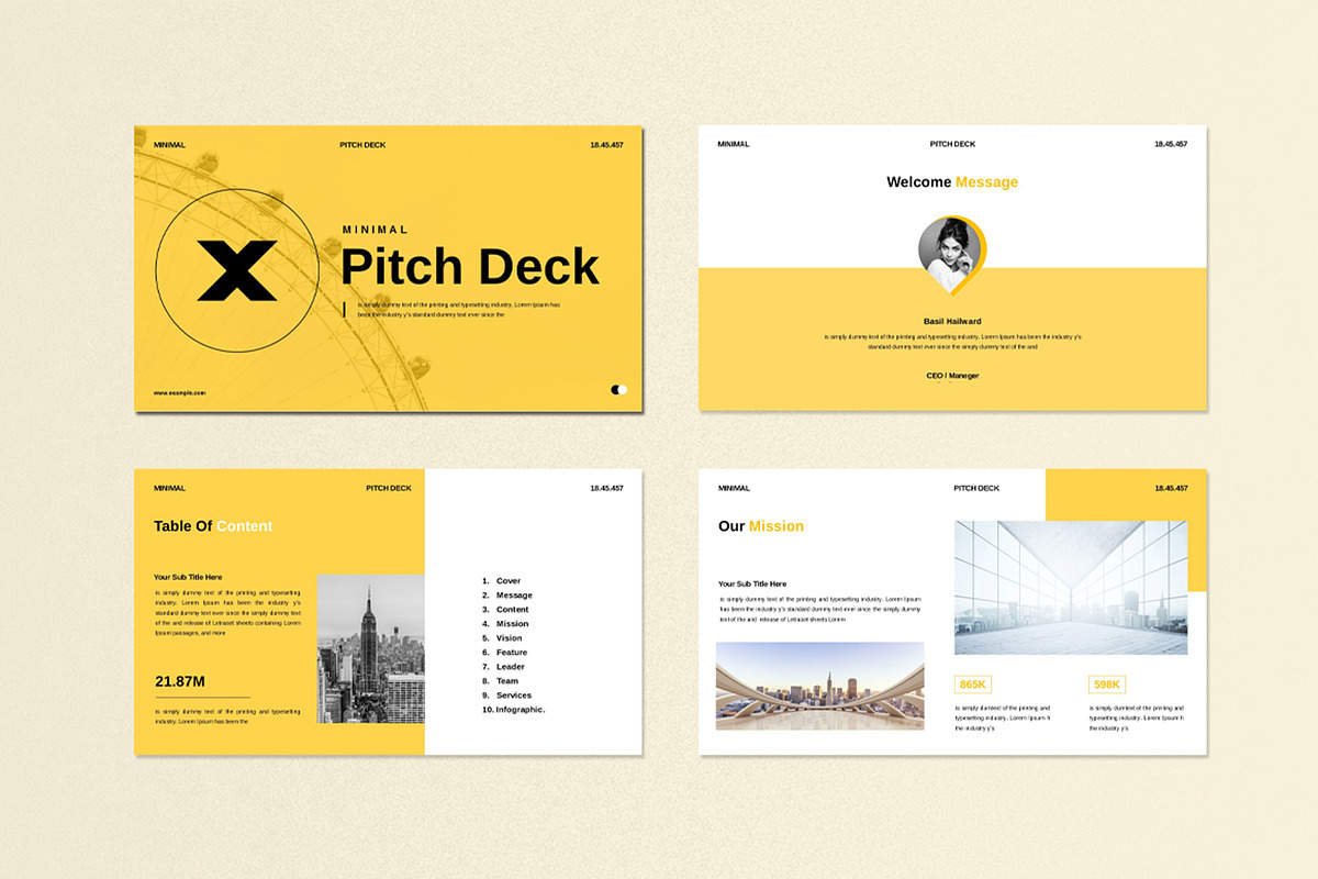 Pitch Deck Presentation Template, a Presentation Template by Dream-Lab (Photo 2 of 7)