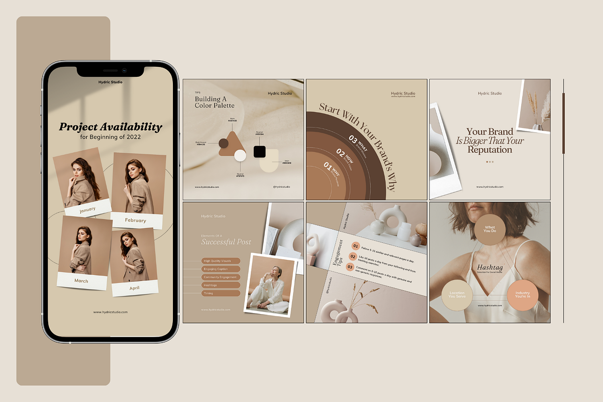 Instagram Coach | CANVA PS, a Social Media Template by Hydric Design (Photo 5 of 9)