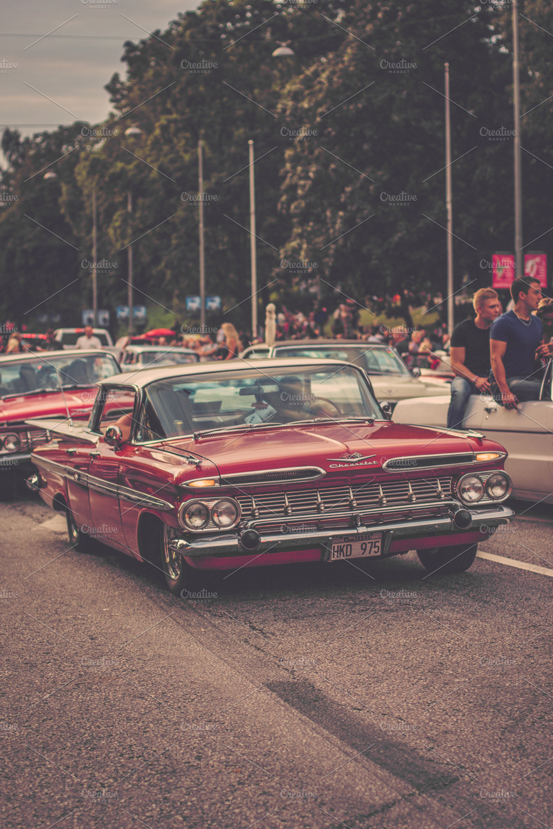 Classic Red Car Containing Car Auto And Automobile