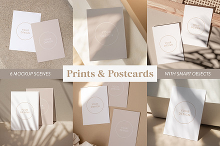 Prints & Postcards Mockup Set, a Household Mockup by Mareike Böhmer