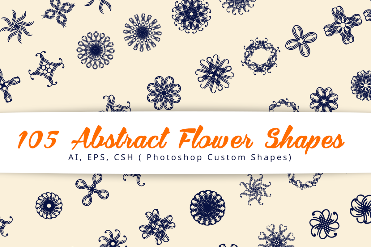 105 Abstract Flower Shapes, a Shape Add-On by SNK's (Photo 1 of 3)