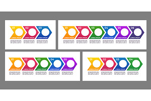 Arrows With Blank Cells Infographic