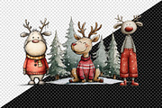 Quirky Funny Christmas Reindeer PNG, an Illustration by Creative Art (Thumbnail 14 of 14)