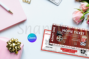 Editable Movie Ticket Canva Template, an Invitation Template by Snapybiz (Thumbnail 6 of 8)