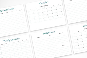 Elegant 2026 Calendar Planner Bundle, a Print Template by McLittle Stock