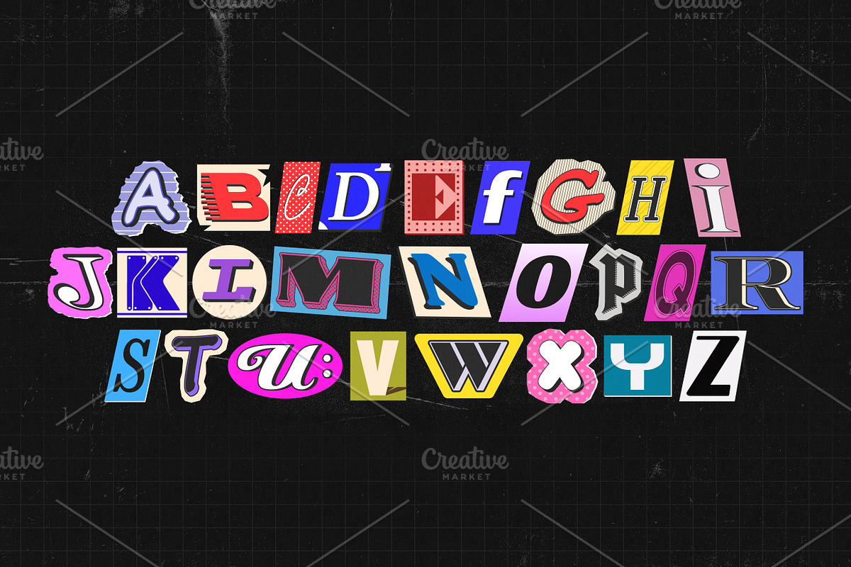 RANSOM ALPHABET FONT, an Object Graphic by BonkiStudio (Photo 4 of 6)