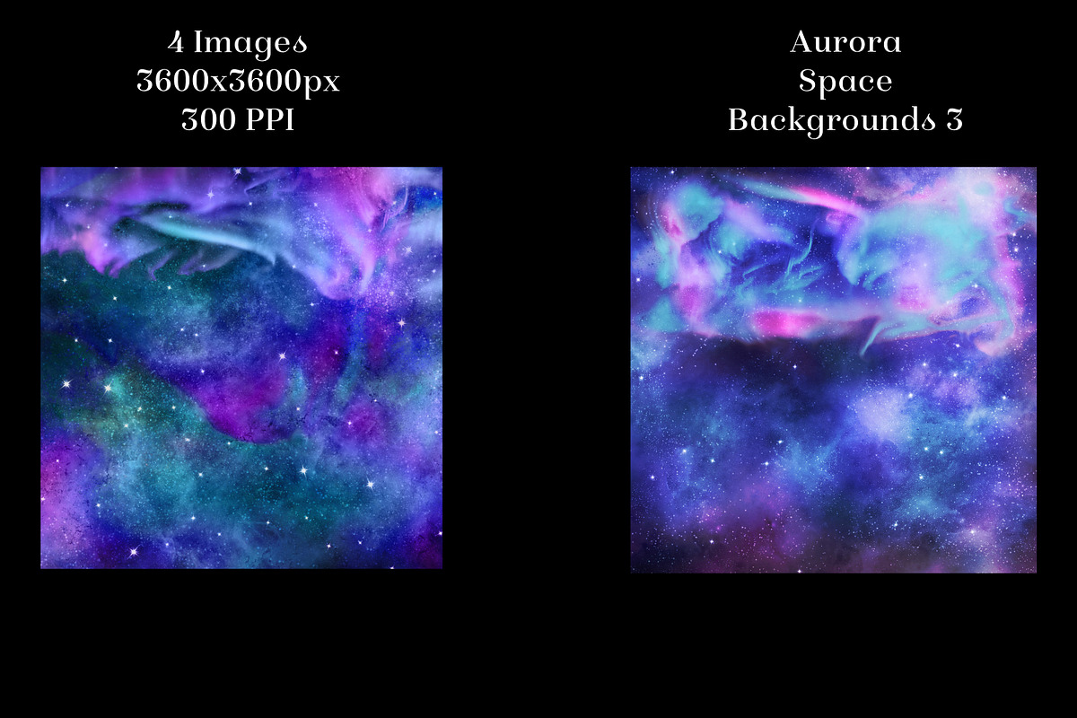 Aurora Space Backgrounds Set 3, a Background Graphic by Sapphire X Designs (Photo 3 of 3)