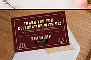 Birthday Thank You Card Celebration, a Card Template by MightyDesign (Thumbnail 3 of 6)