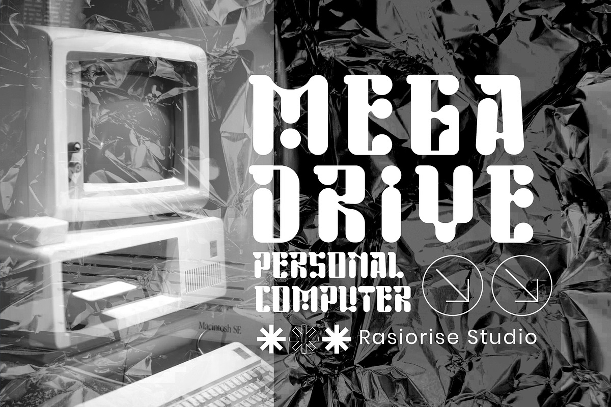 Decagon Type a Futuristic Font, a Sans Serif Font by Rasiorise Studio (Photo 3 of 9)
