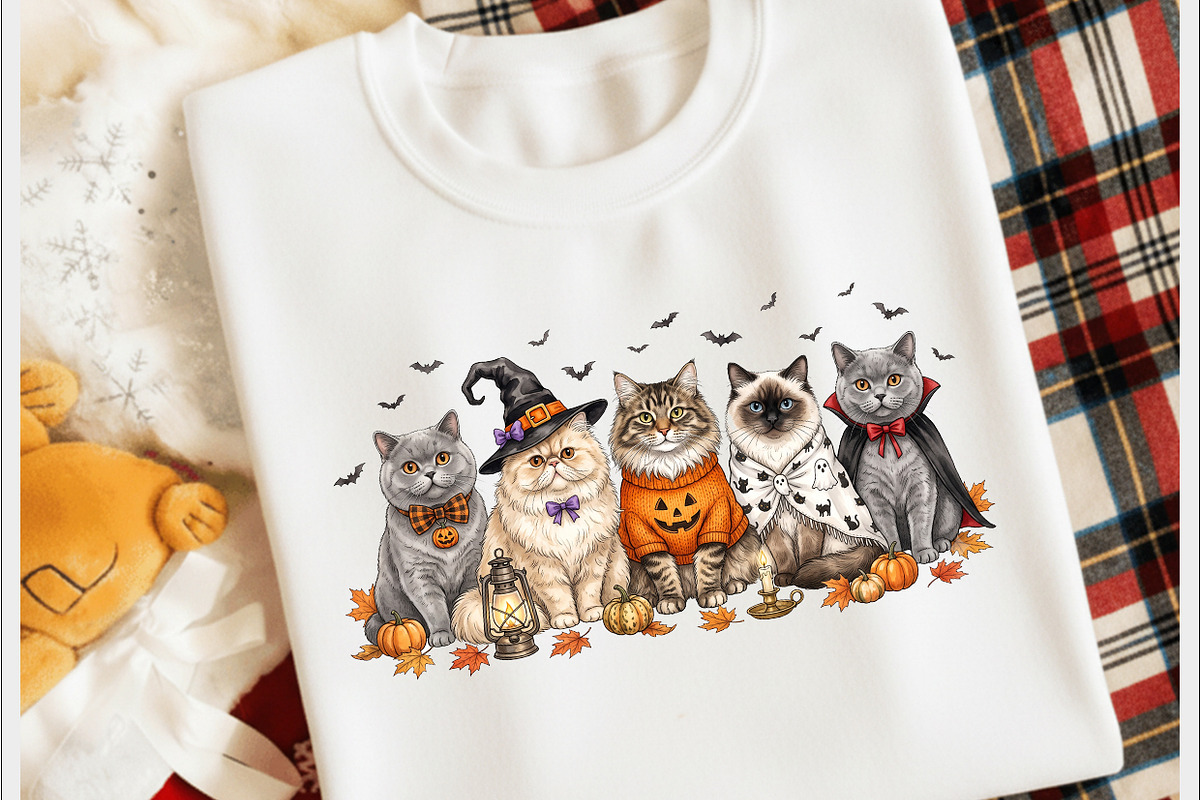 Halloween Ghost Cat Dog Bundle, a Seasonal Illustration by crative8112 (Photo 5 of 9)