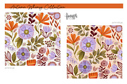 Fall Floral Seamless Patterns, a Pattern Graphic by FINEAPPLE (Thumbnail 7 of 11)