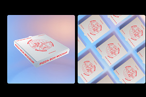 Pizza Box 3D Mockup