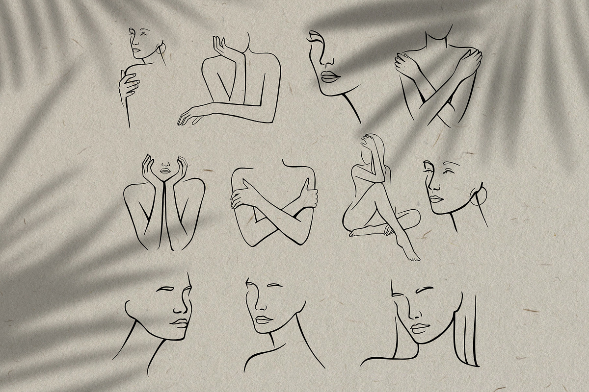 Woman & flower sketch. Female art., a Healthcare Illustration by bioraven (Photo 5 of 13)