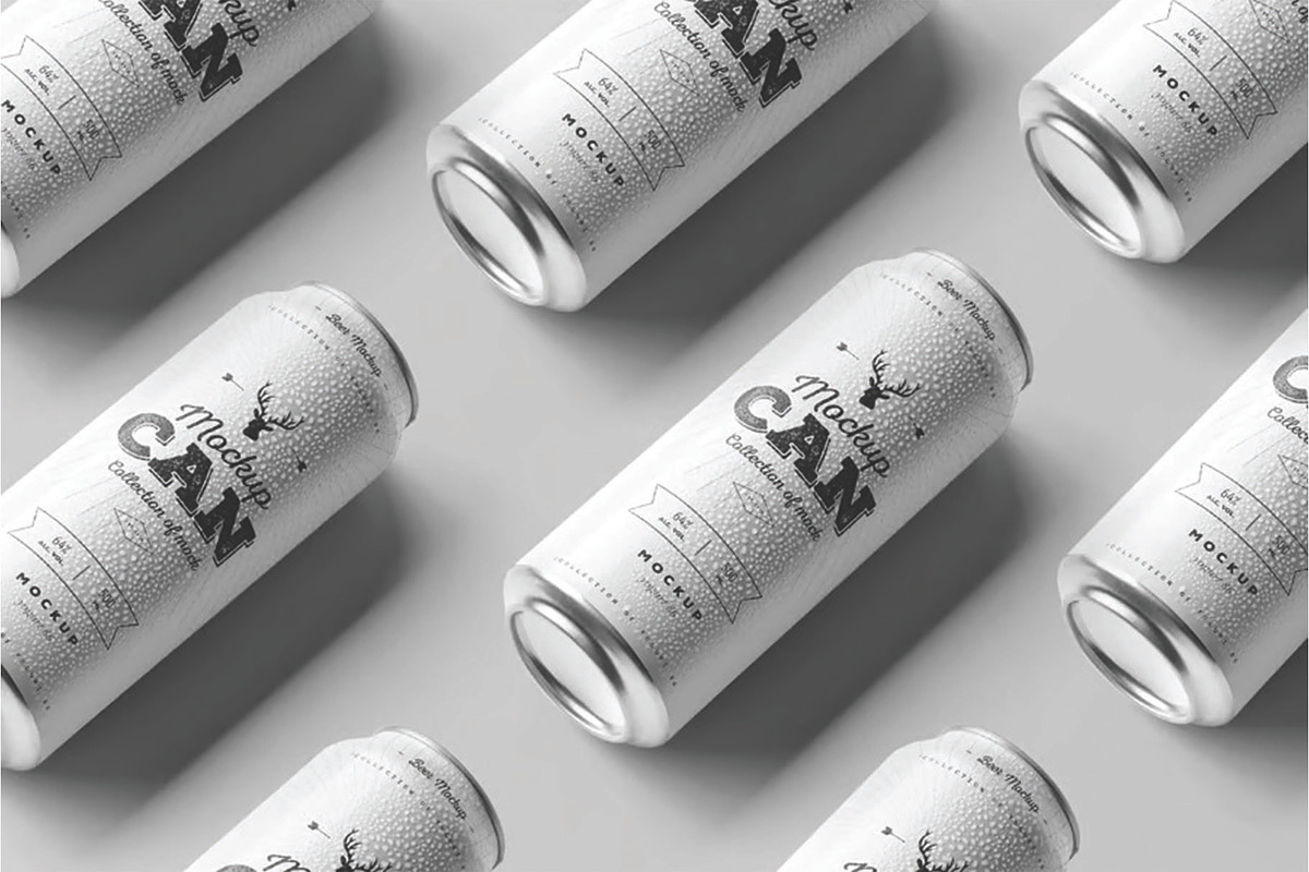Soda Can Mockup Set, an Advertising Mockup by DesignRushMarket (Photo 14 of 14)