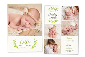 Birth Announcement Template CB080