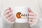 Funny Pumpkin Pie Chasing Turkey Png, an Illustration by designcity5 (Thumbnail 4 of 8)