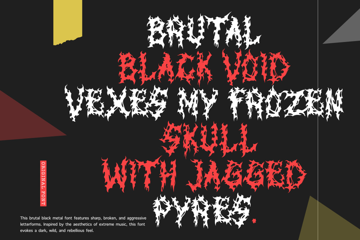 Black Domed – Brutal Metal Font, a Blackletter Font by Bayuktx (Photo 9 of 10)